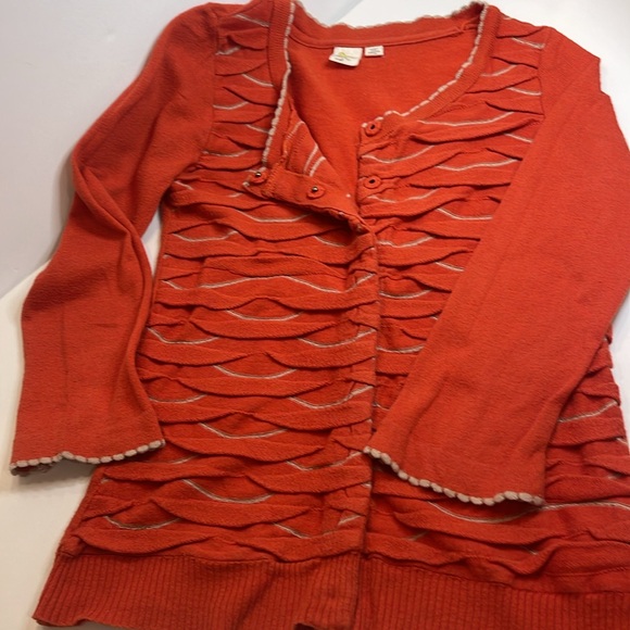 Anthropologie Winter Waves Yellow Bird Cardigan Sweater size small - Picture 3 of 9